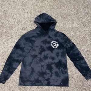 Black tie-dye hoodie